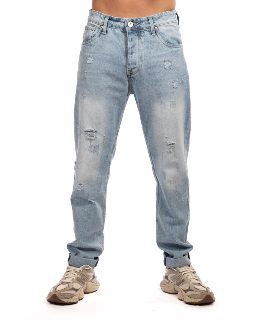 Berna jeans chiari con strappi