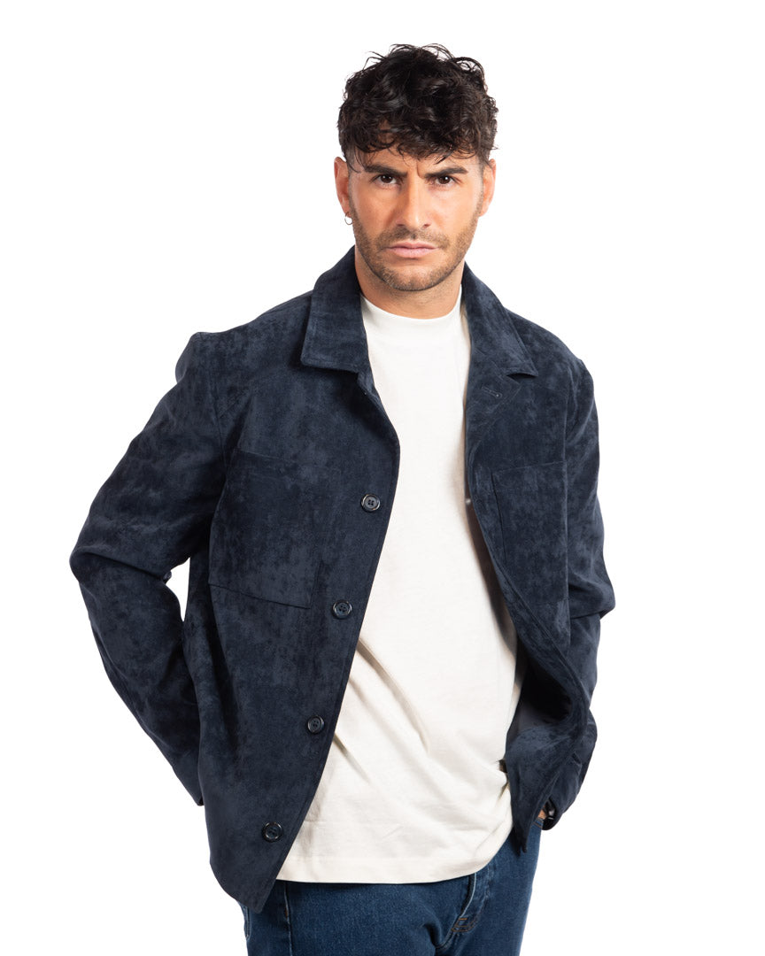 Over/d overshirt blu