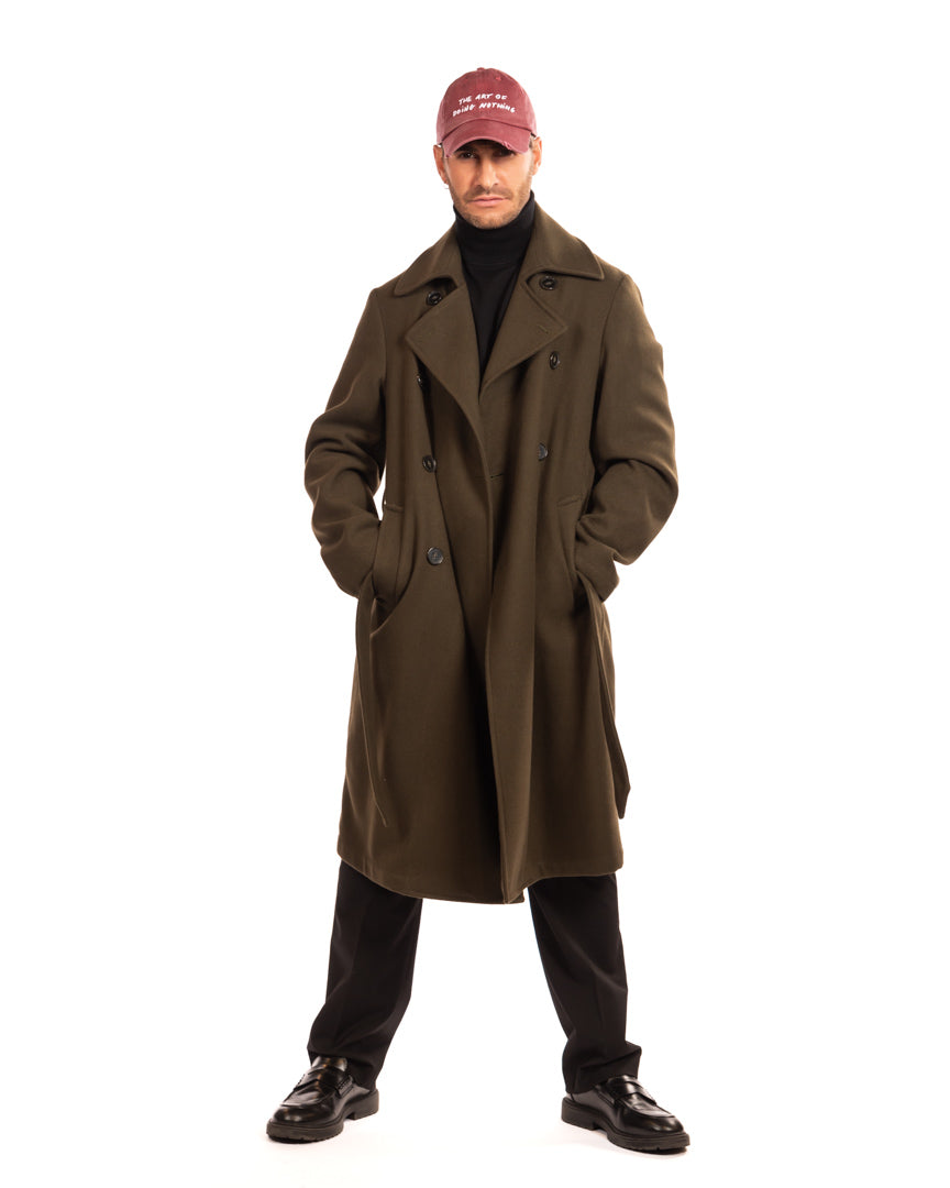 Over/d cappotto verde