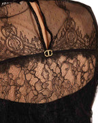 Twinset blusa in pizzo nera