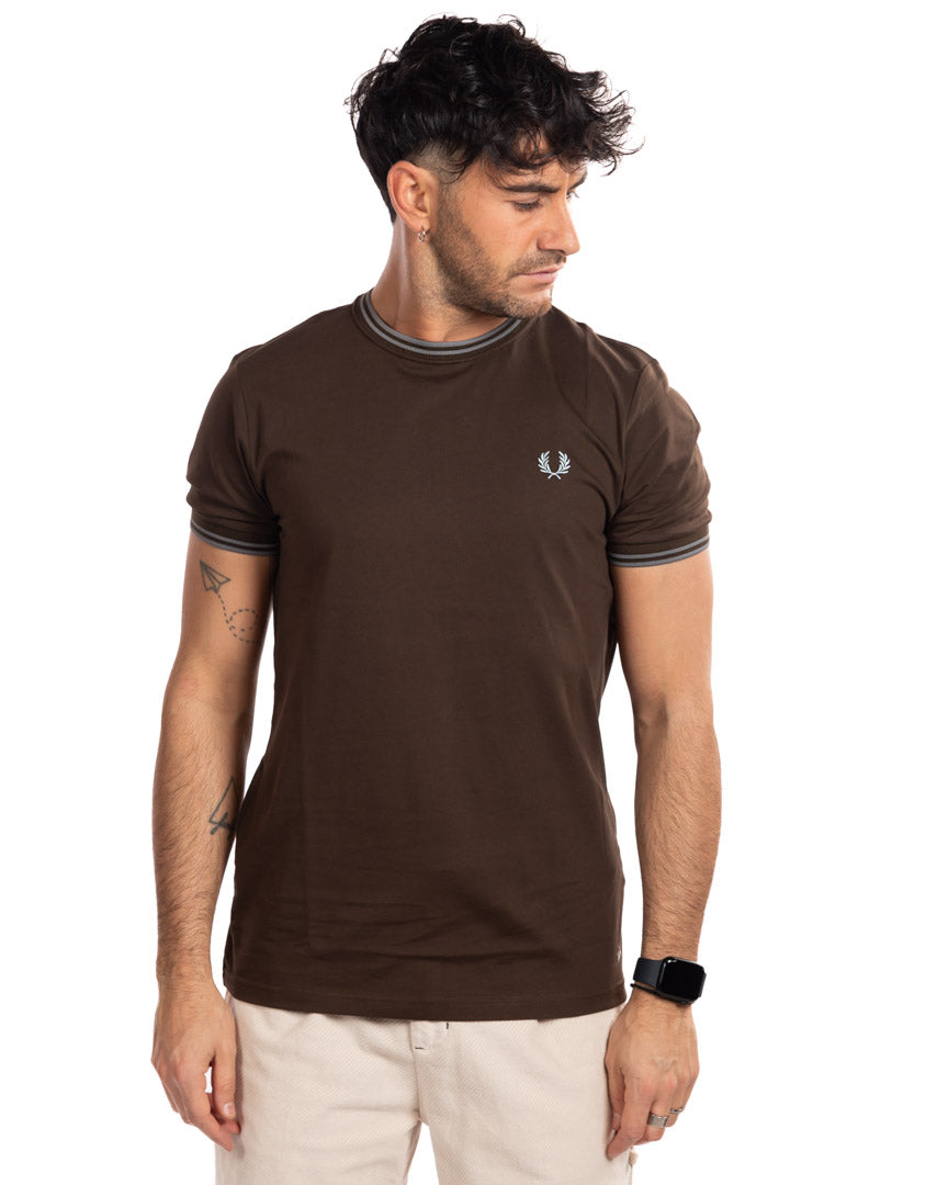 Fred Perry - t-shirt marrone