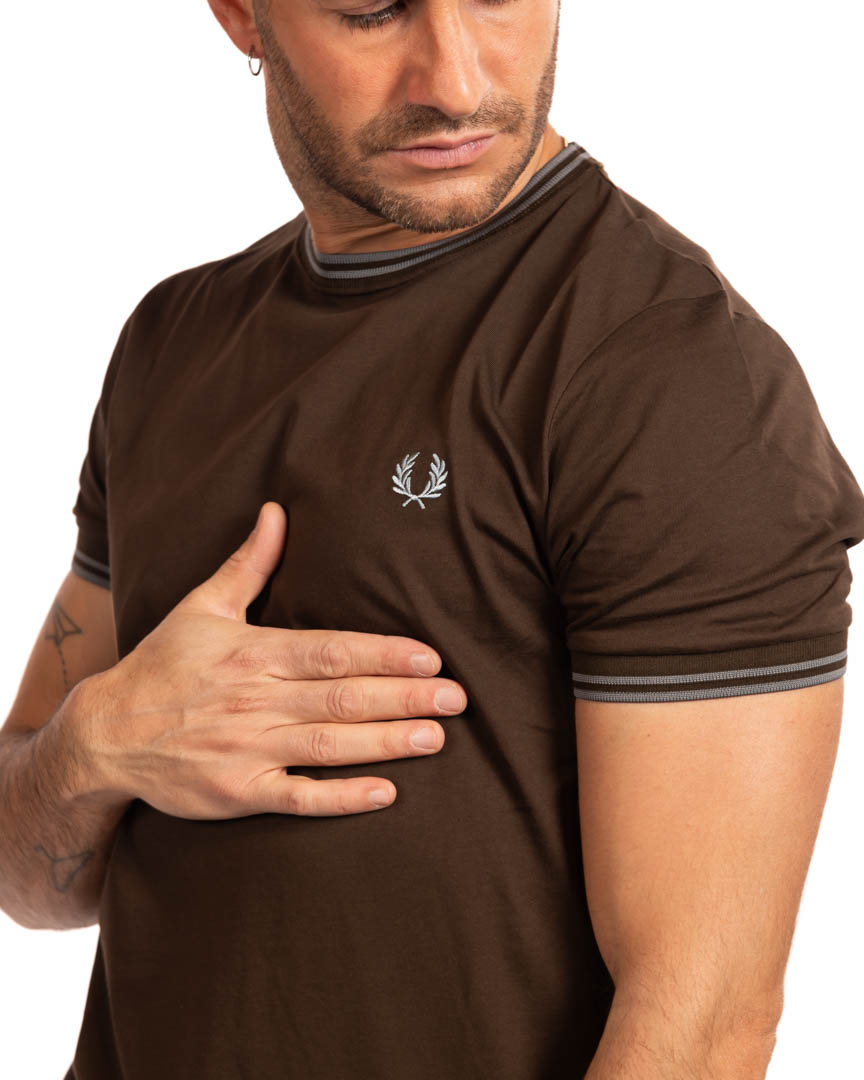 Fred Perry - t-shirt marrone