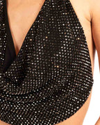 Berti Mode Collection top nero con strass