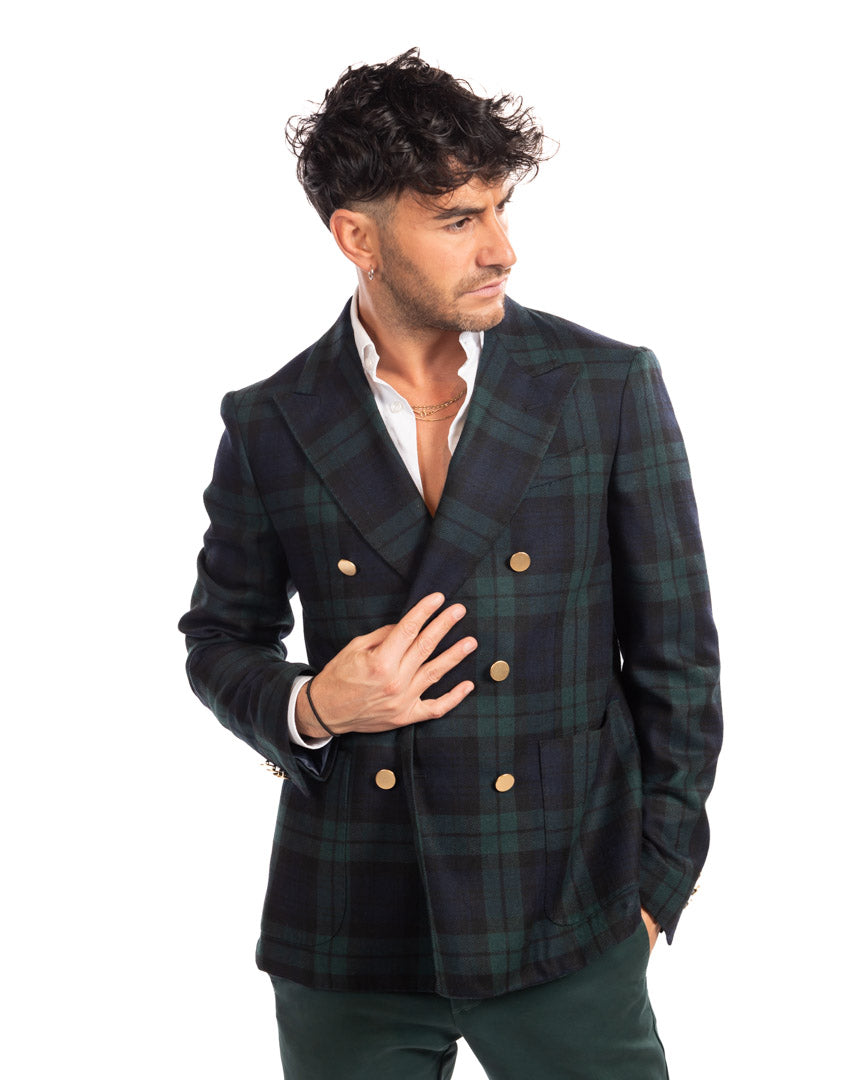 Berti Mode collection giacca doppiopetto fantasia