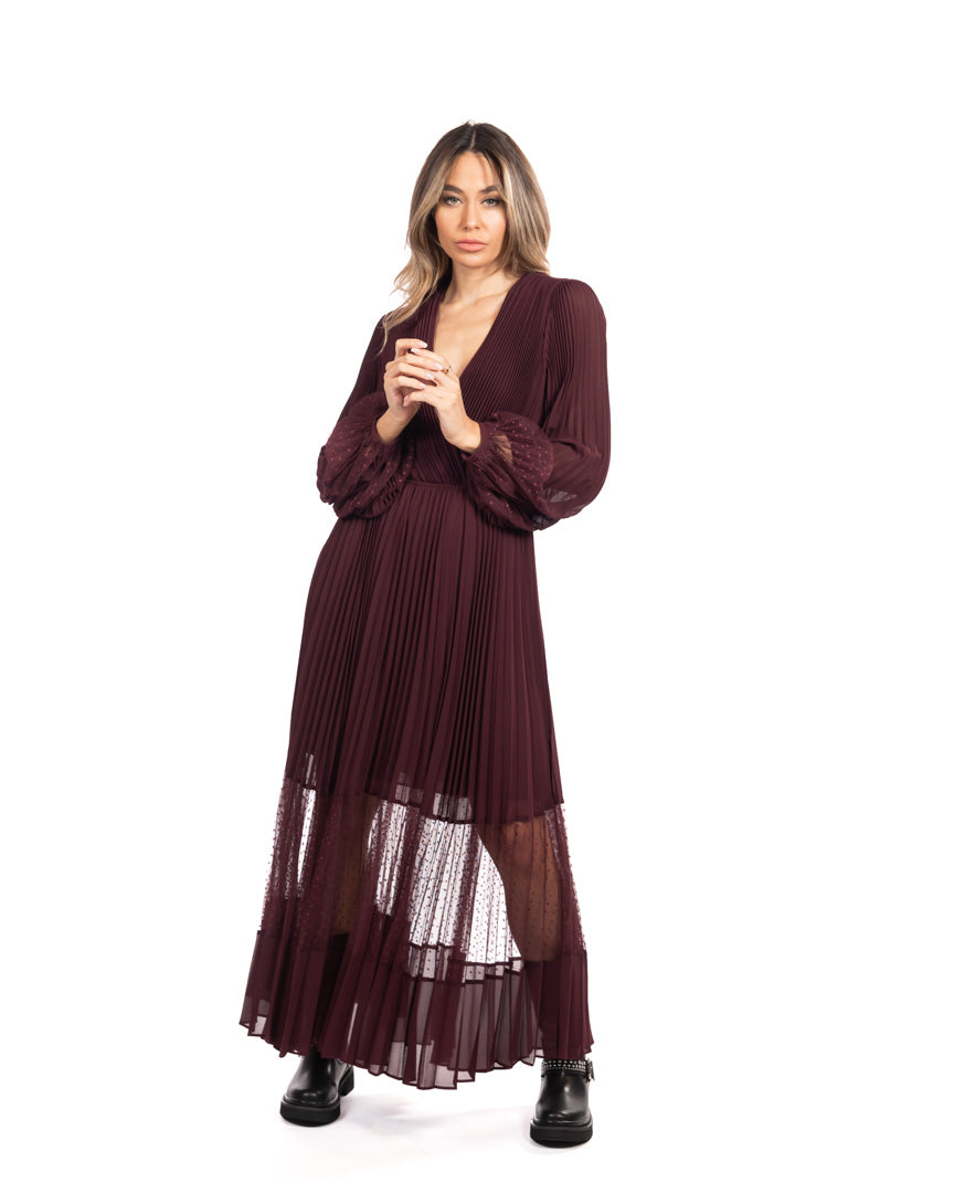 Twinset abito bordeaux