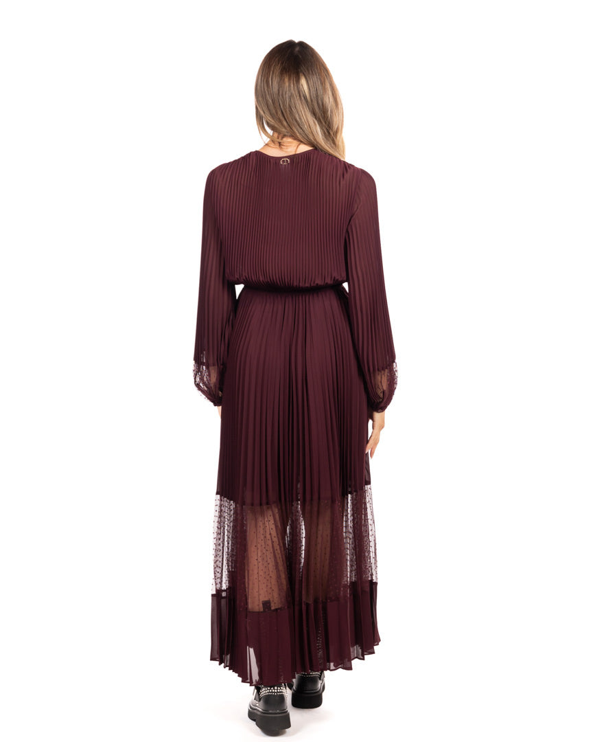 Twinset abito bordeaux