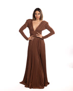 Elisabetta Franchi abito color caffè