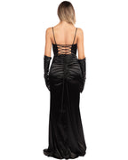 Berti Mode Collection abito nero in raso