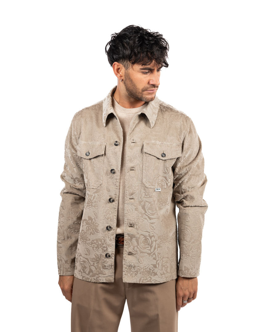 Berna overshirt beige in devorè