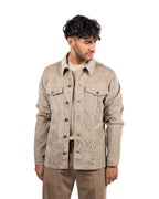 Berna overshirt beige in devorè