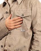 Berna overshirt beige in devorè