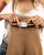 Berti Mode Collection maglione collo alto cammello