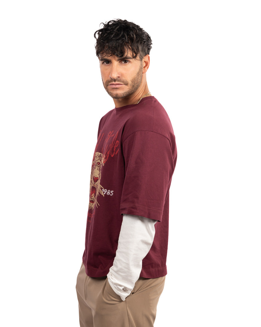Berna t-shirt bordeaux