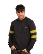 Fred Perry maglione grigio a righe