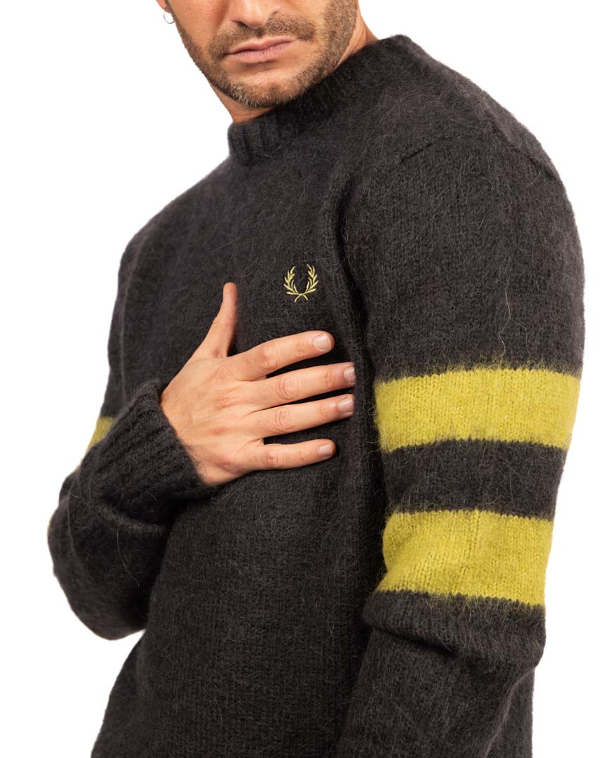 Fred Perry maglione grigio a righe