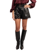 Berti Mode collection shorts neri in pelle