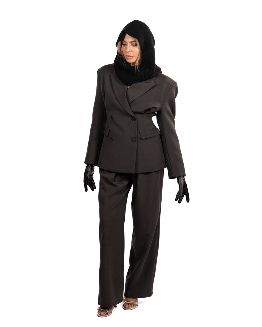 Vicolo giacca doppio petto grigia