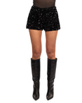 VICOLO shorts pailettes neri