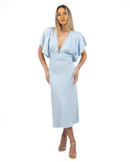 ELISABETTA FRANCHI - Abito in crêpe leggero con smerlo ricamato