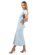 ELISABETTA FRANCHI - Abito in crêpe leggero con smerlo ricamato