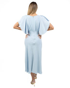 ELISABETTA FRANCHI - Abito in crêpe leggero con smerlo ricamato