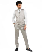 LEBOLE - Abito con Gilet Damascato Beige