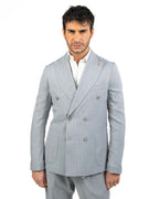 OVER/D - Giacca doppiopetto grigio