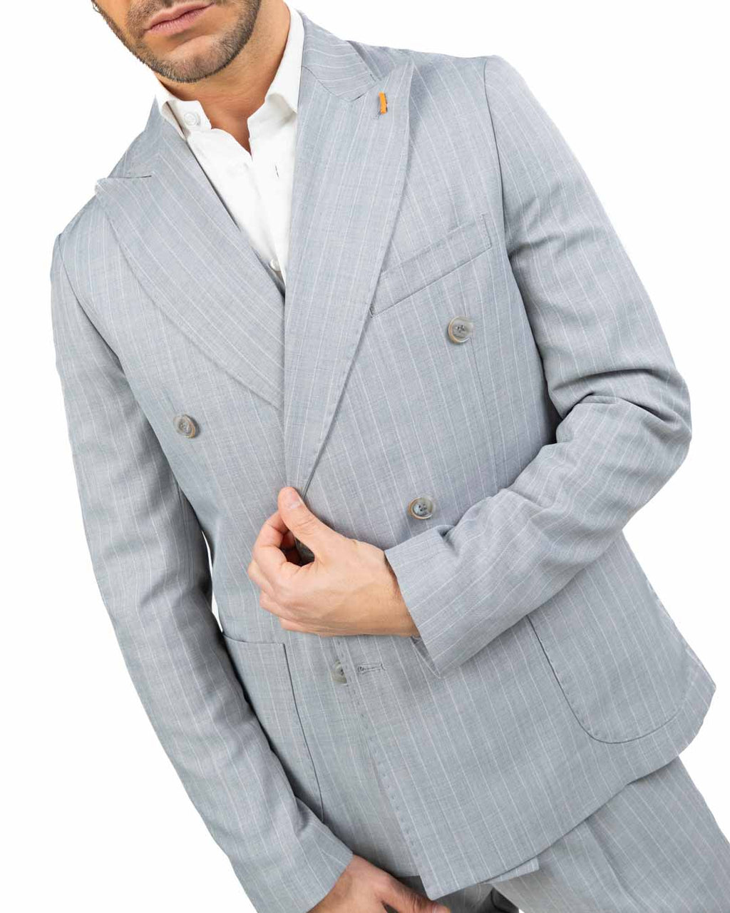 OVER/D - Giacca doppiopetto grigio