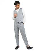 OVER/D - Gilet doppiopetto gessato grigio