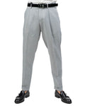 OVER/D - Pantalone gessato grigio