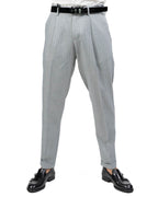 OVER/D - Pantalone gessato grigio