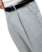 OVER/D - Pantalone gessato grigio