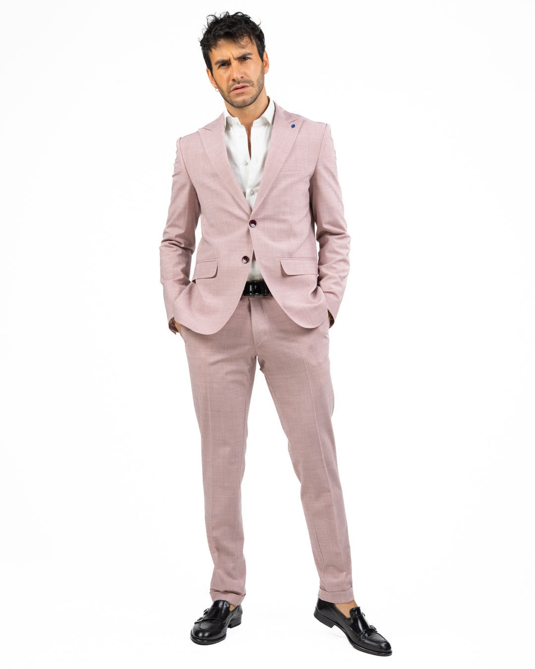 ADRIANO LANGELLA - Abito con Revere a Lancia Rosa