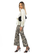 WEEKEND MAX MARA -  Pantalone in stuoia stampata