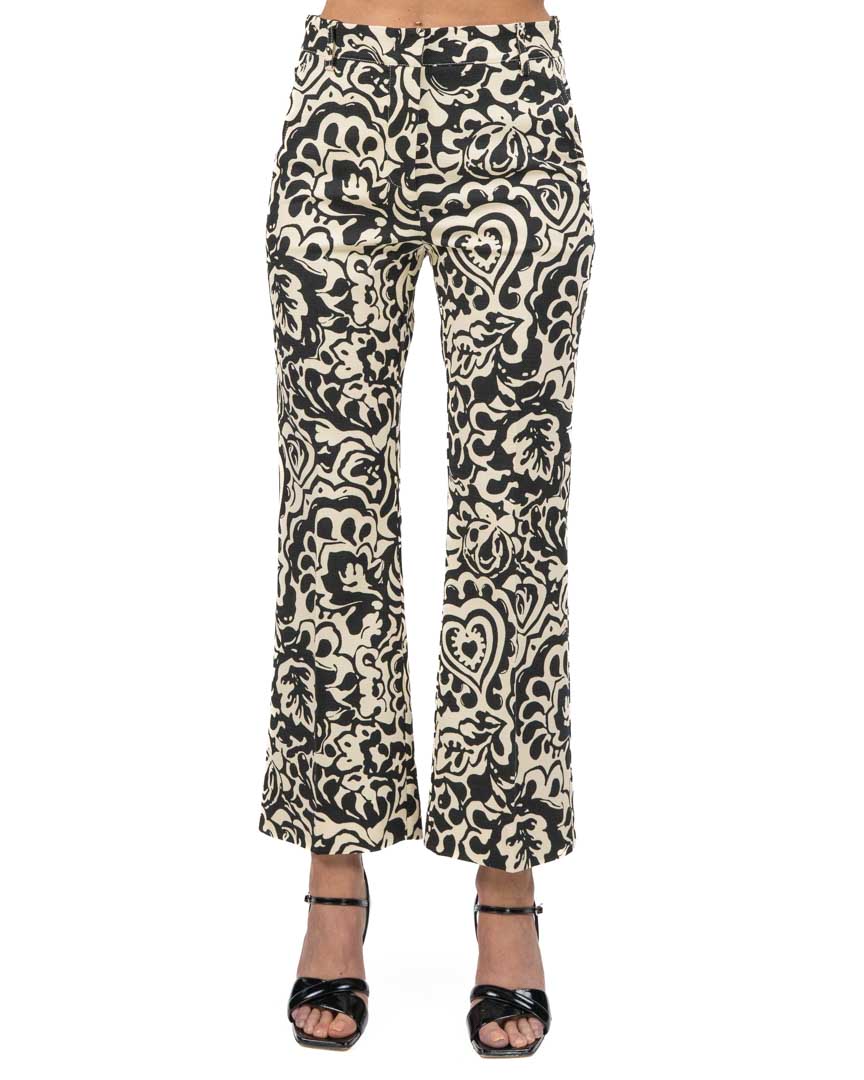 WEEKEND MAX MARA -  Pantalone in stuoia stampata