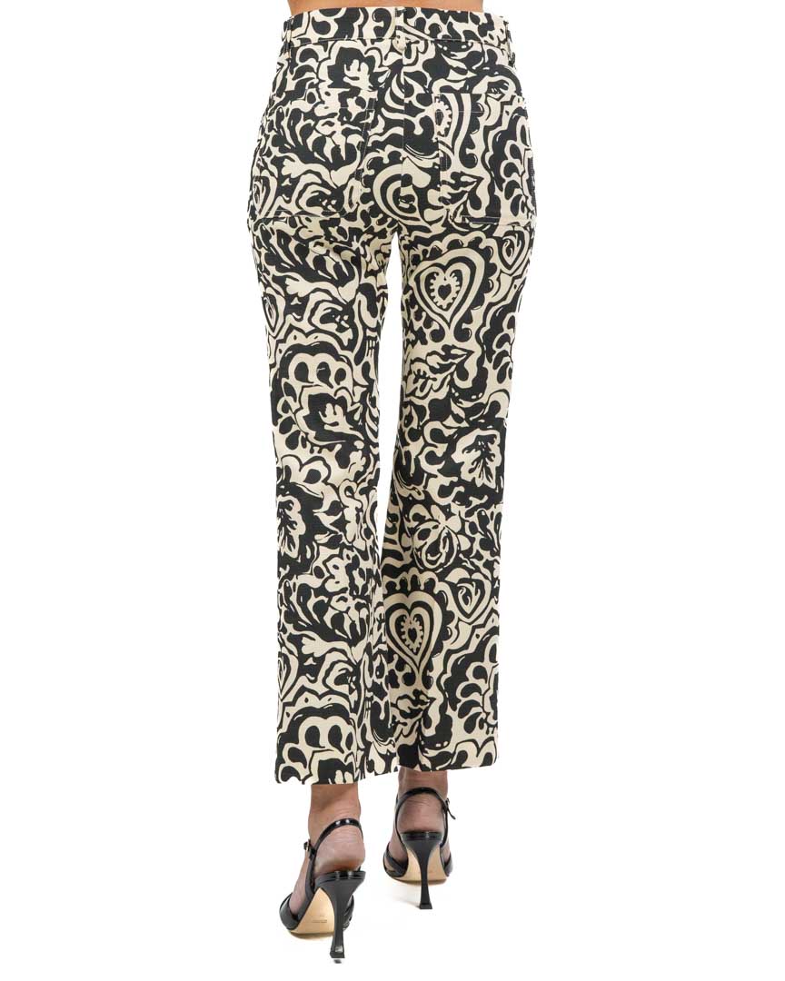WEEKEND MAX MARA -  Pantalone in stuoia stampata