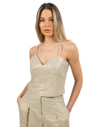 PENNYBLACK - Top in lino laminato da donna