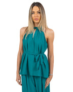 PENNYBLACK - Top halterneck in georgette con cintura coordinata
