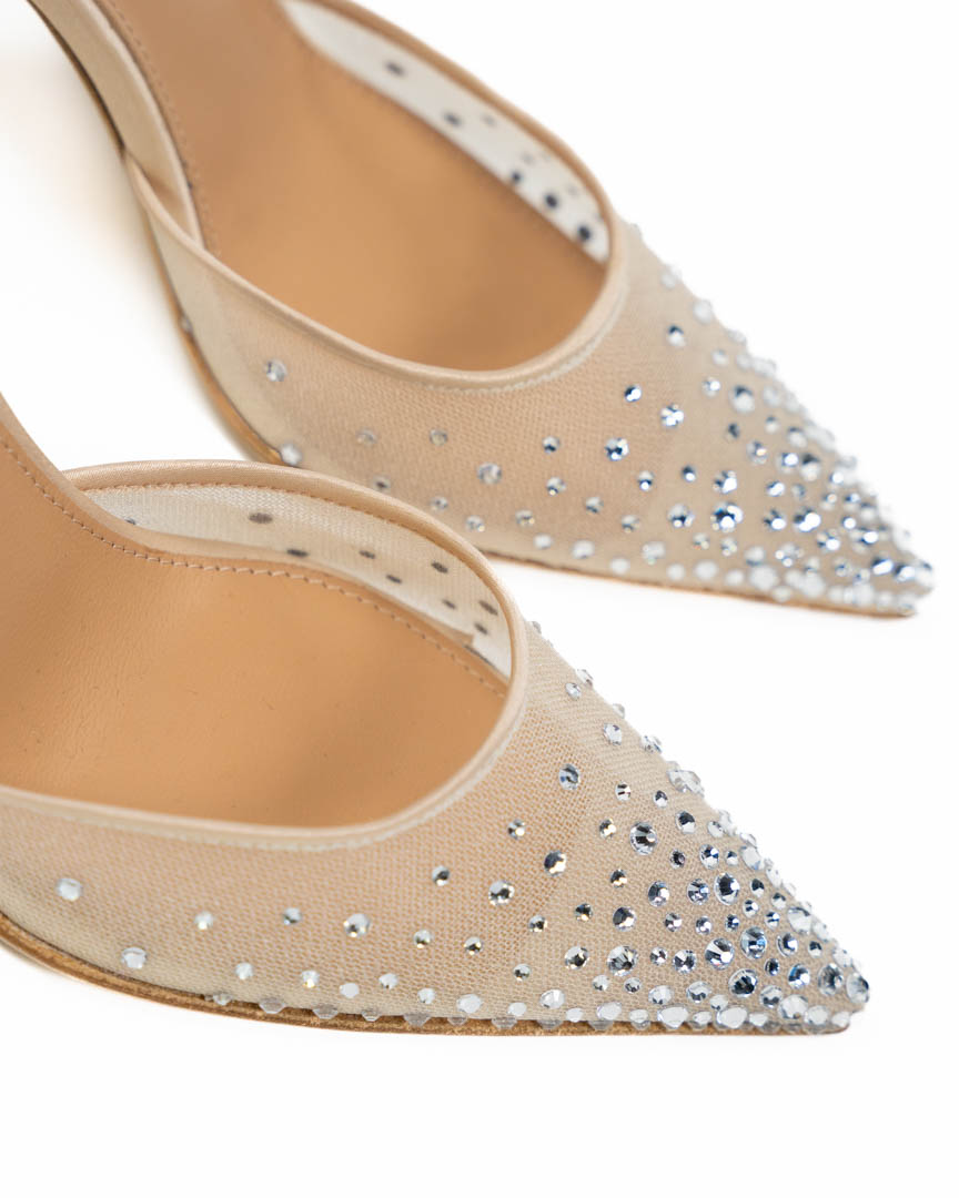ROBERTO BERTI COLLECTION - Scarpe Decollete Trasparenti con Brillantini
