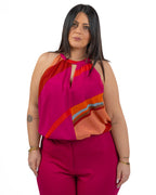 PENNYBLACK - Top halterneck in georgette con cintura coordinata