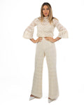 TWINSET - Pantalone in Pizzo Macramè