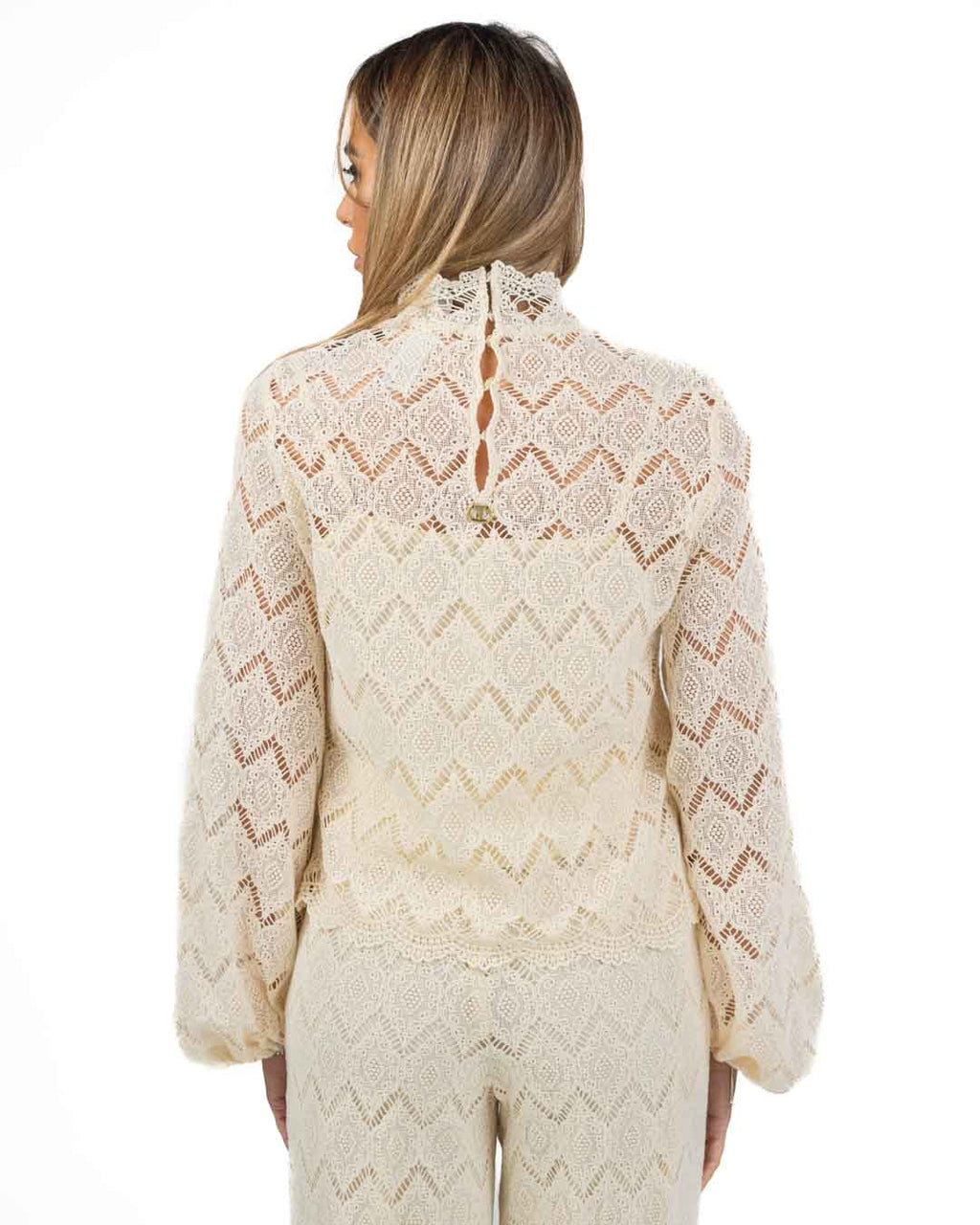 TWINSET - Blusa in Pizzo Macramè