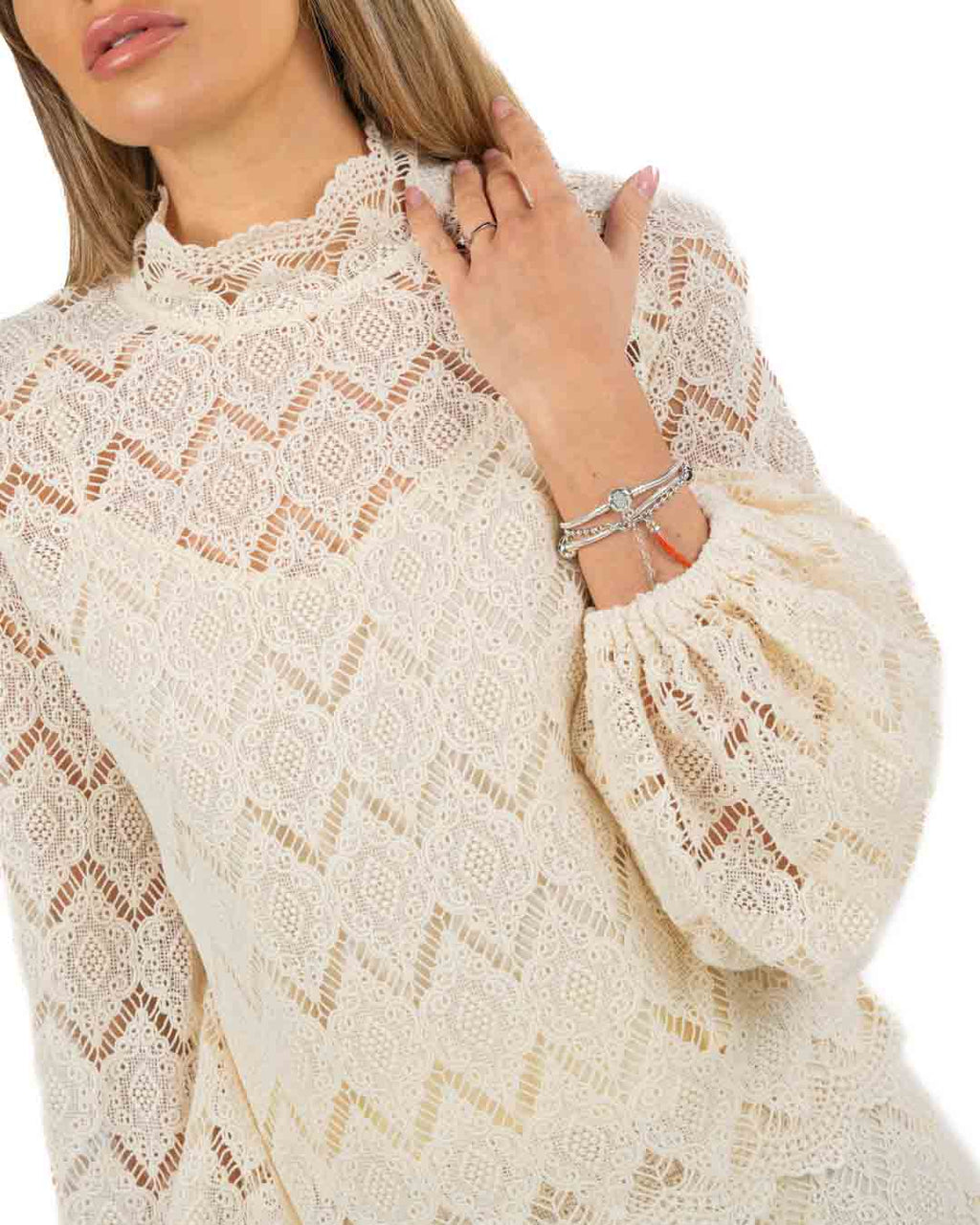 TWINSET - Blusa in Pizzo Macramè