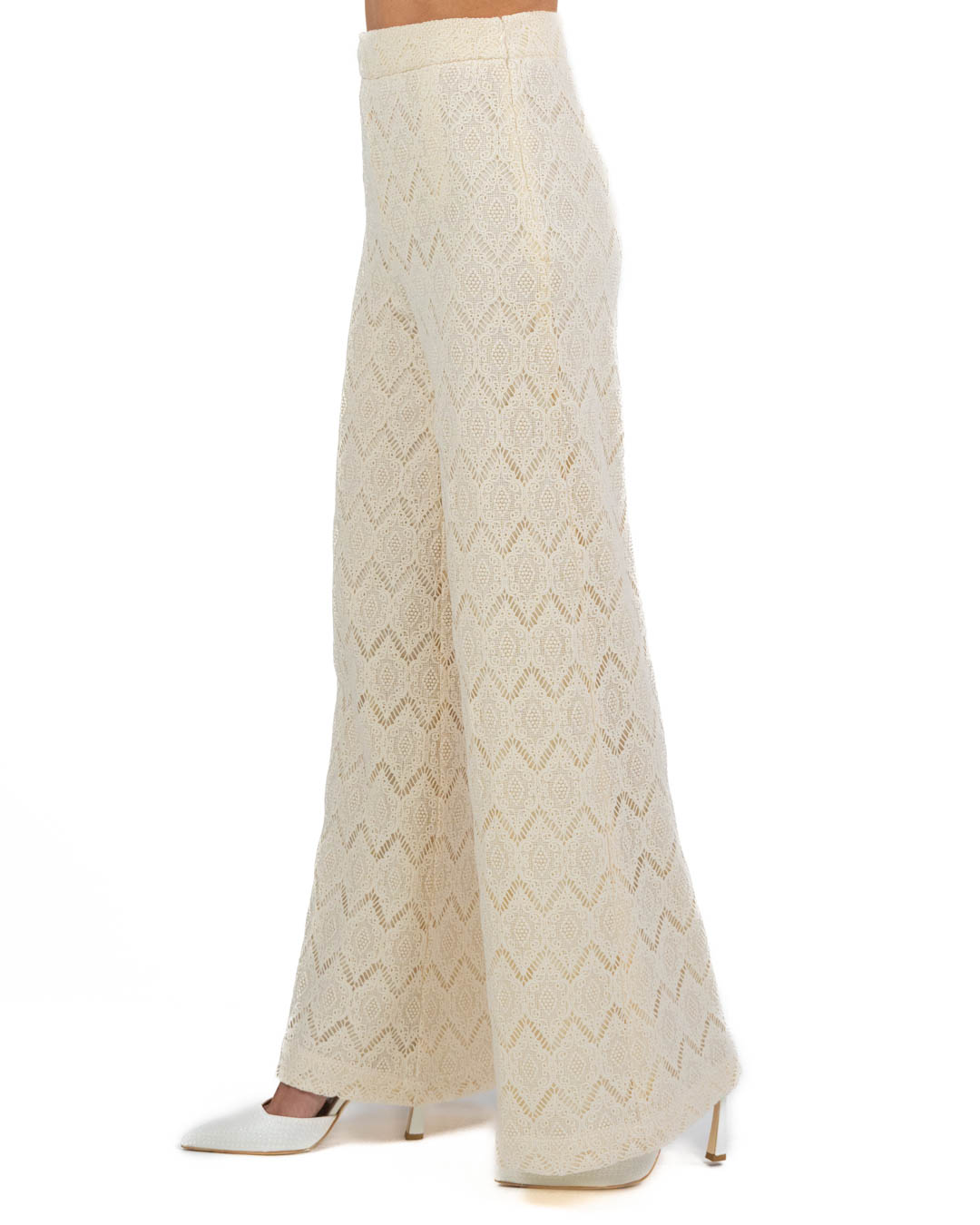 TWINSET - Pantalone in Pizzo Macramè