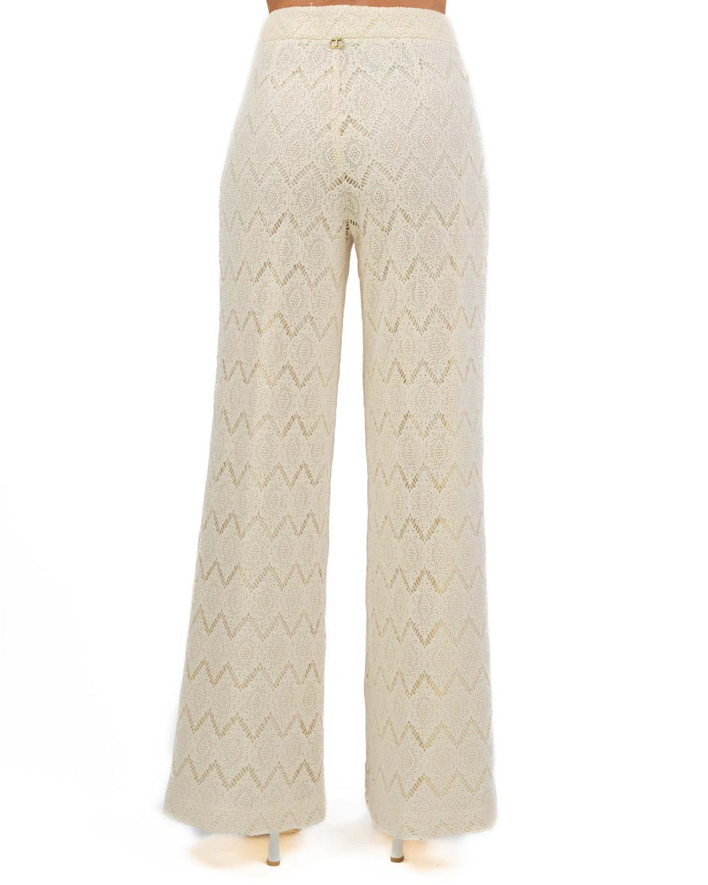 TWINSET - Pantalone in Pizzo Macramè