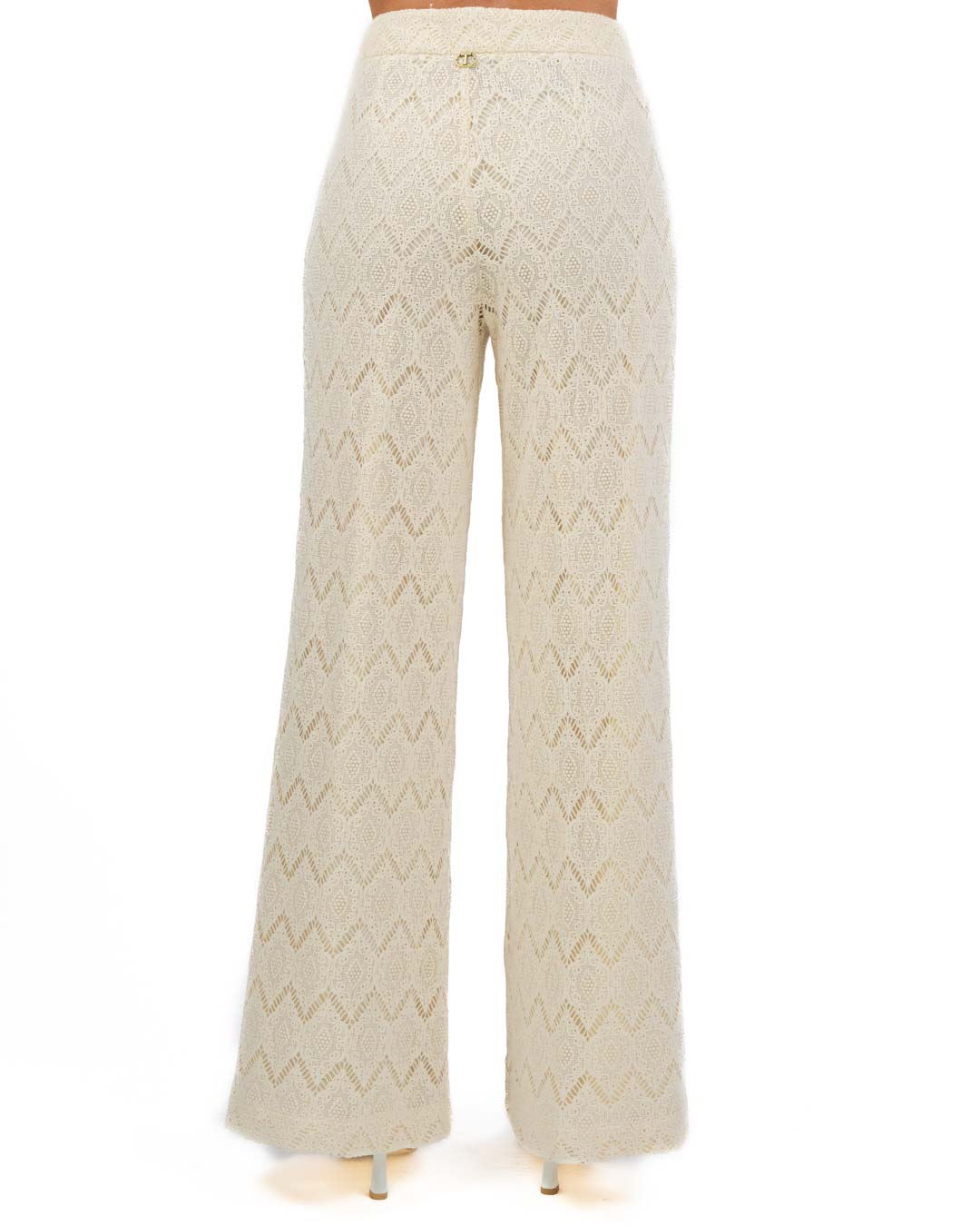 TWINSET - Pantalone in Pizzo Macramè