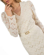 TWINSET - Abito in pizzo macramè