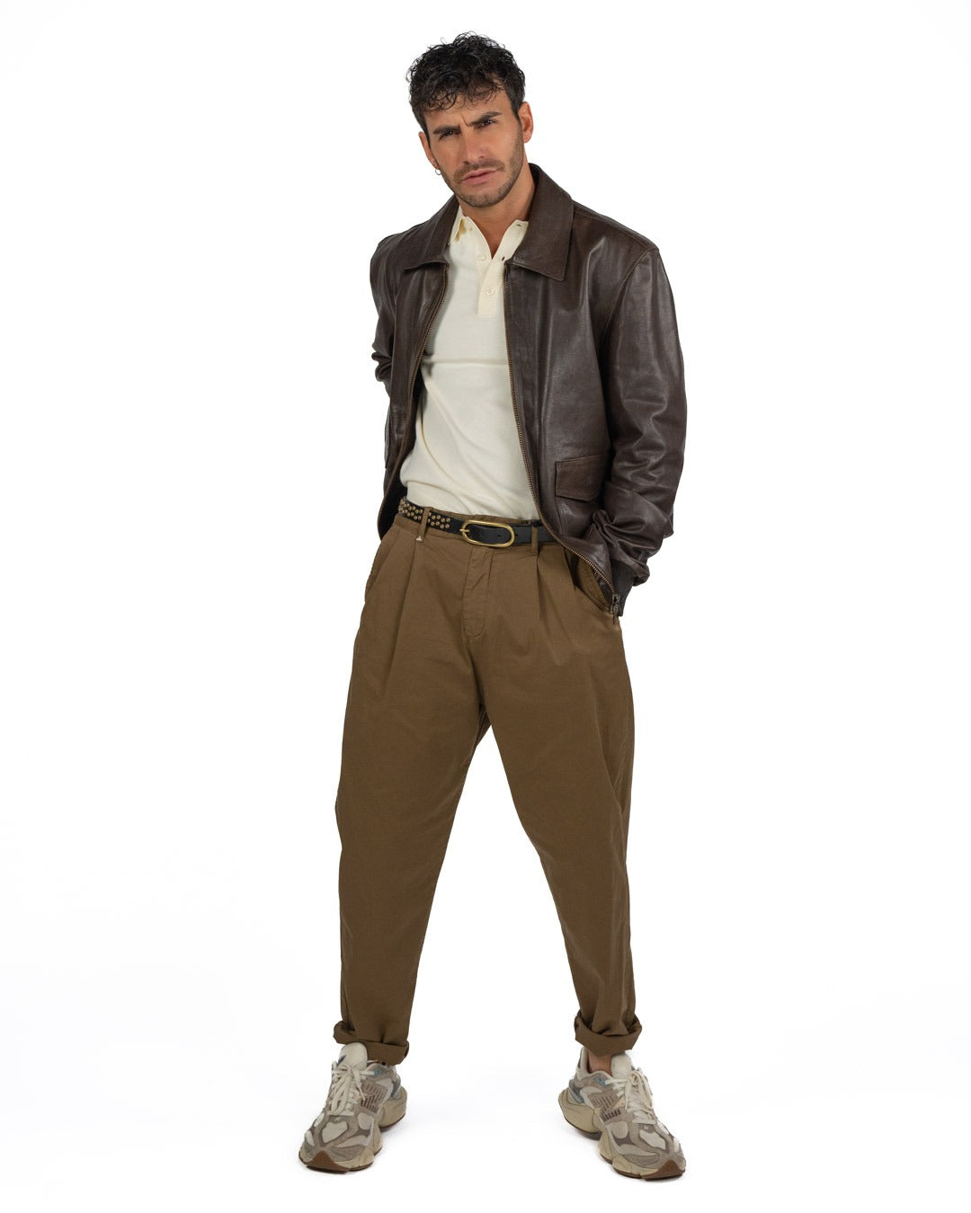 Berti Mode Collection - Giacca in Pelle Marrone