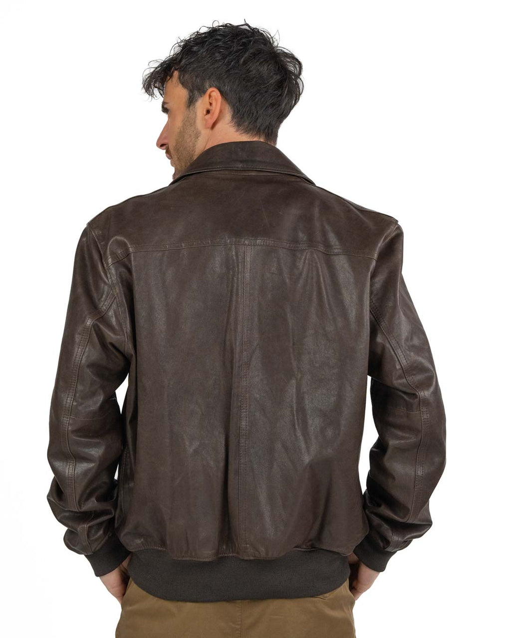 Berti Mode Collection - Giacca in Pelle Marrone