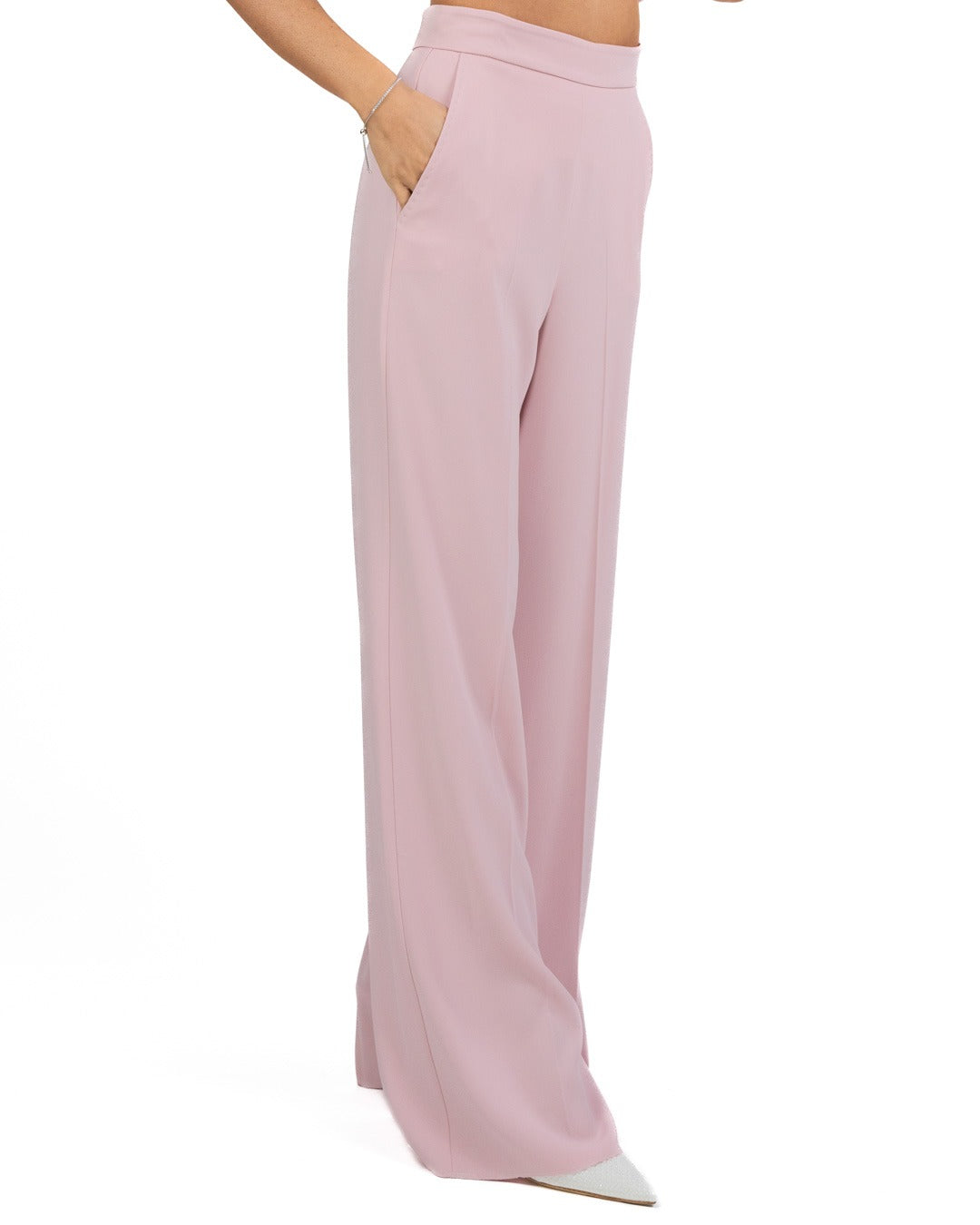 MARELLA - Pantalone in Crepe Rosa